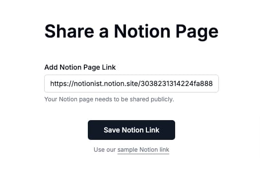 Papermark Put Notion Link