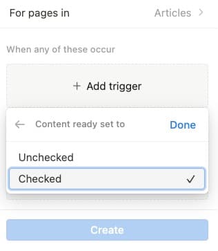 Notion Automation Trigger