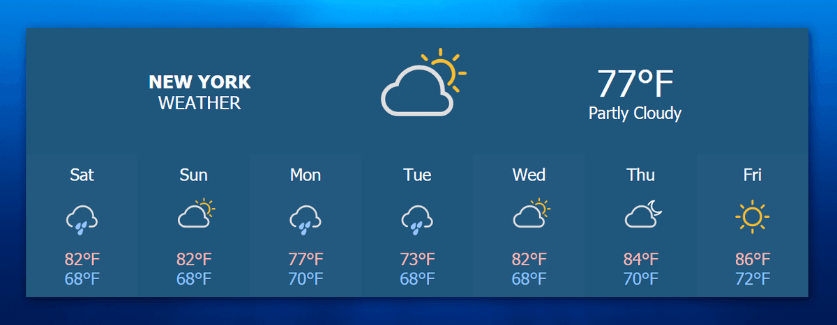 WeatherWidget weather widget