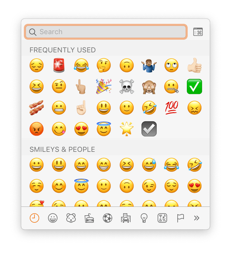 MacOS emoji picker