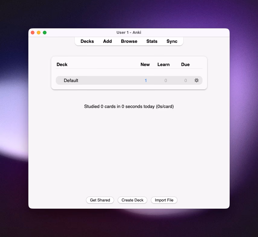 Anki Home Decks Screenshot
