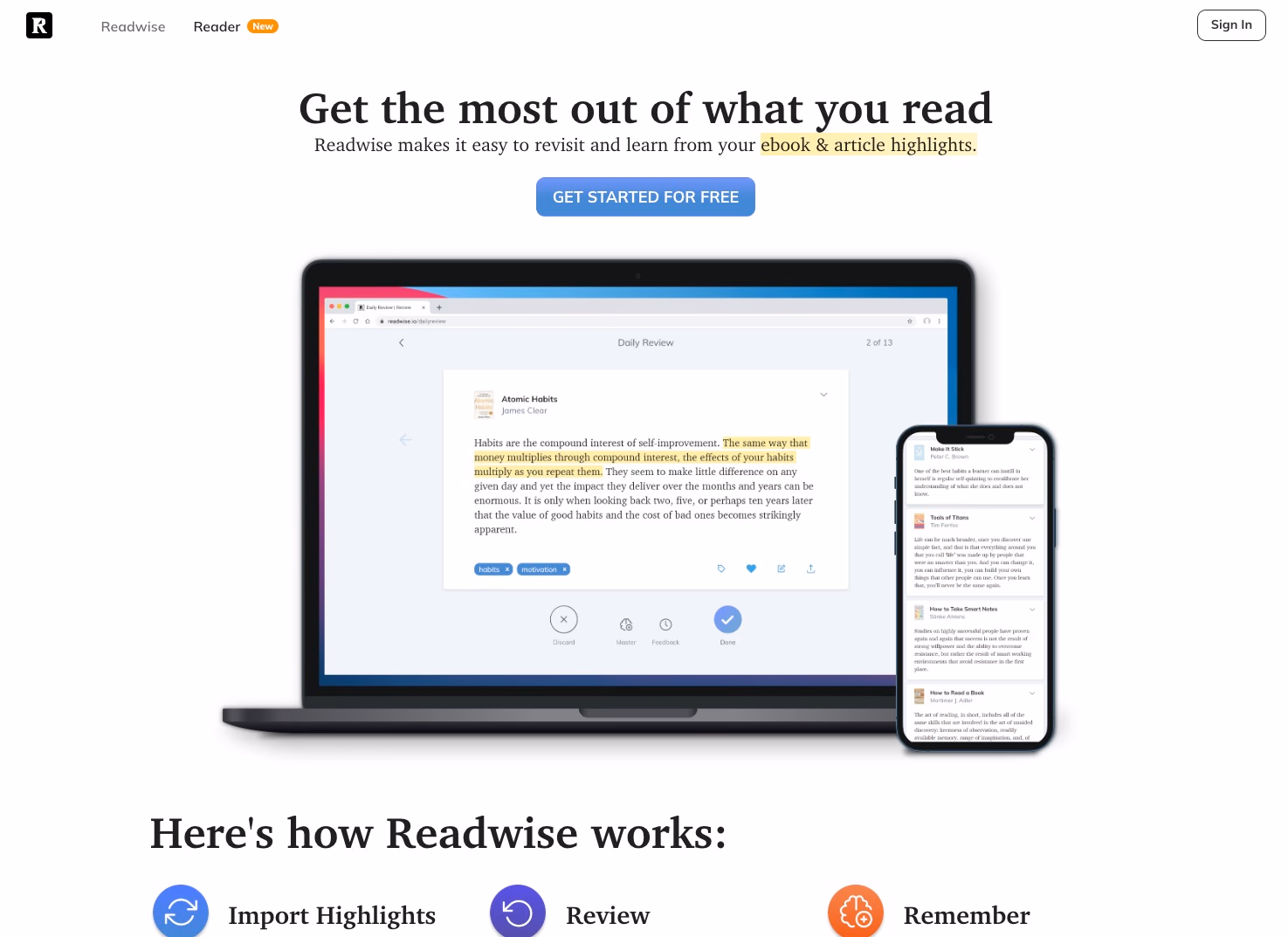 Readwise Website